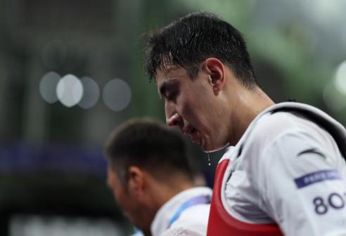 中国选手宋兆祥在比赛后