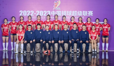 倪非凡所在的2022-2023赛季排超联赛江苏中天钢铁女排