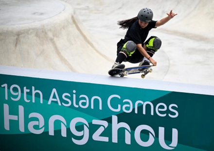 草木比奈野在杭州亚运会比赛中 