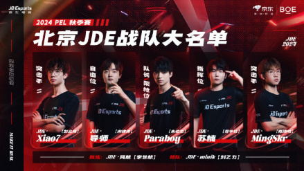 北京JDE战队2024PEL秋季赛大名单