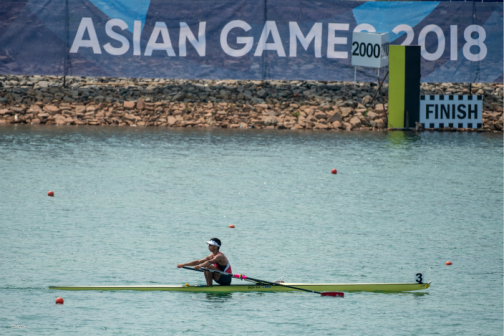 赵显臻在比赛中