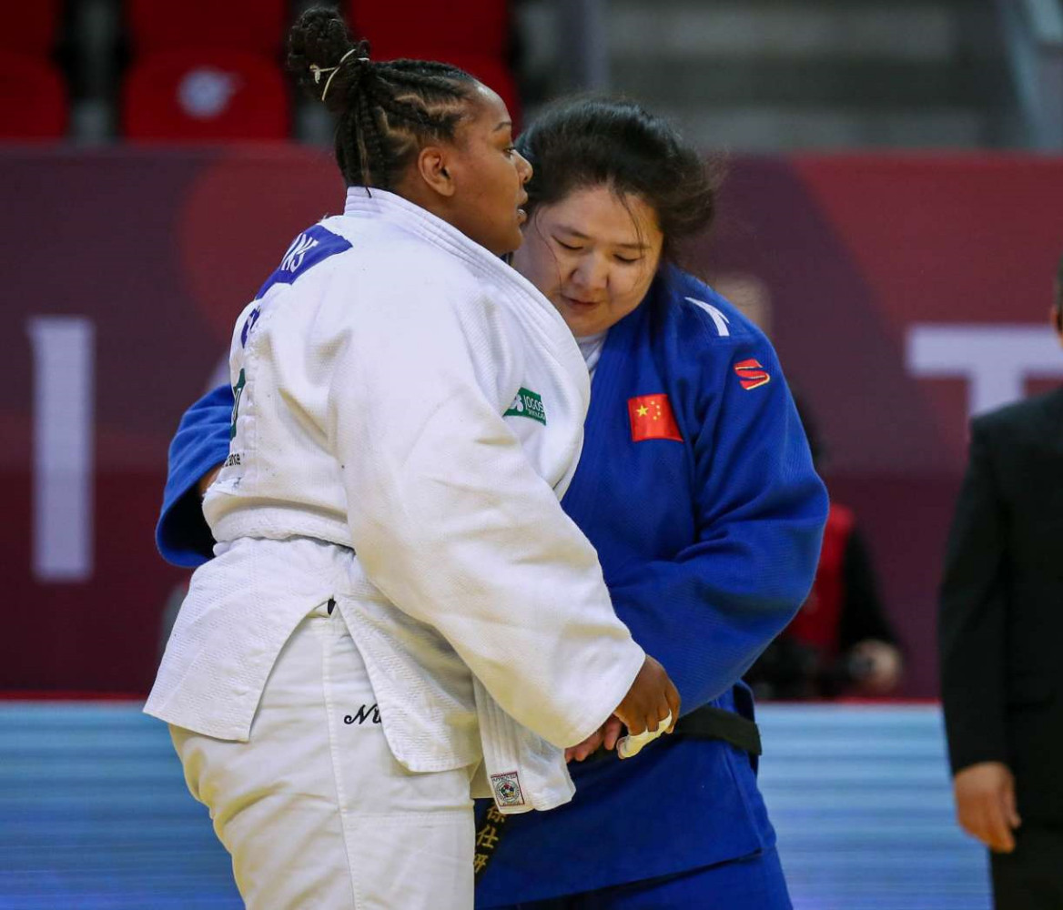 2021年世界柔道大满贯赛·第比利斯站，蓝方为中国徐仕妍