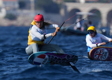 法国选手诺洛（左）、英国选手奥尔德里奇在决赛中