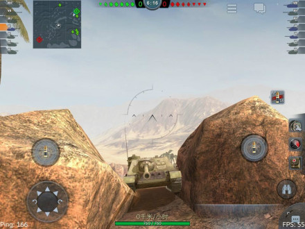 SU-100坦克歼击车利用岩石隐蔽