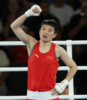 杨文璐在比赛后