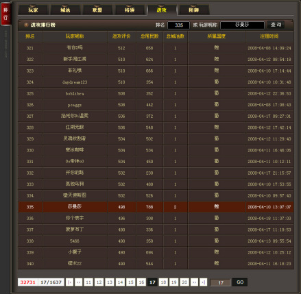 游戏排行榜