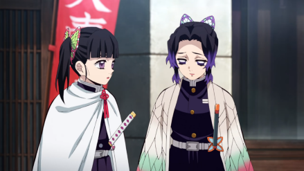 收到炼狱阵亡消息的香奈乎和忍