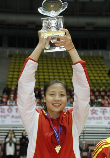 魏秋月捧得2010年女排亚洲杯