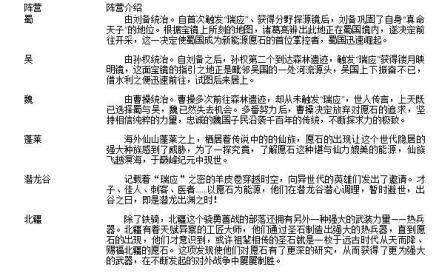 势力阵营
