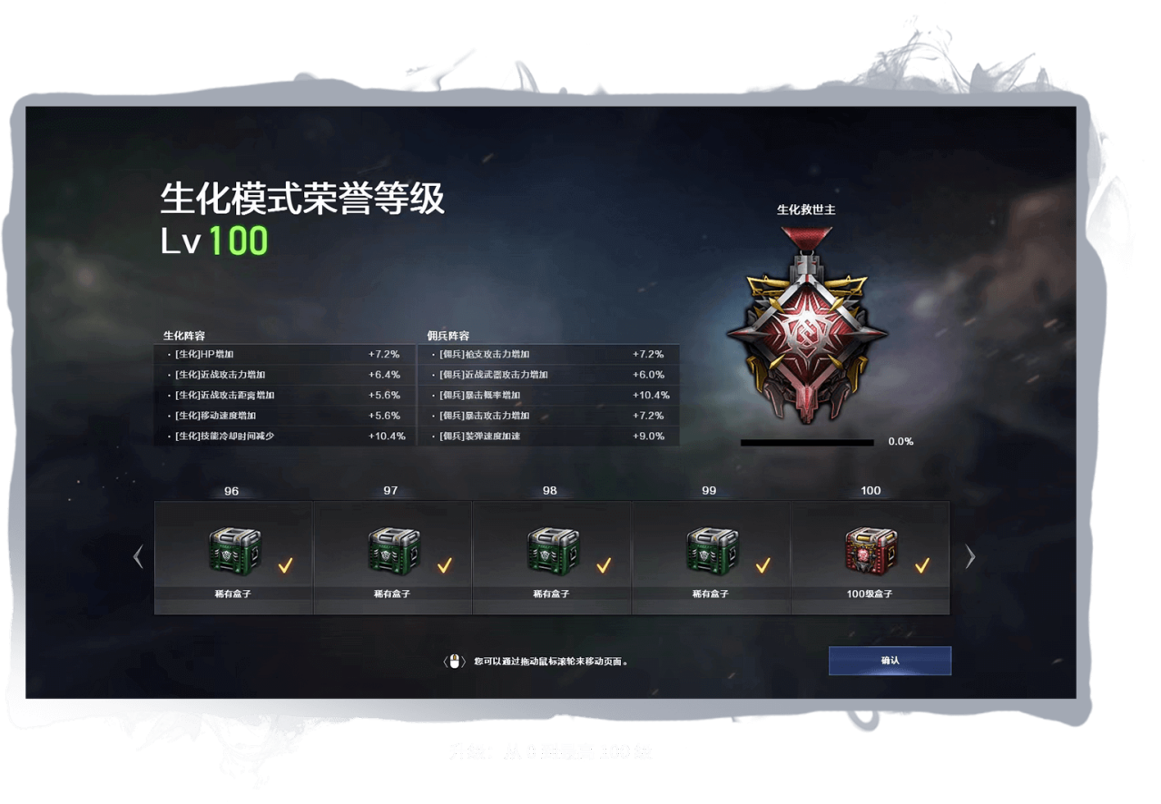 生化模式荣誉等级