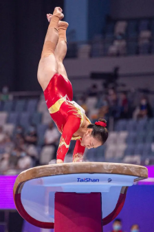 虞琳敏在比赛中