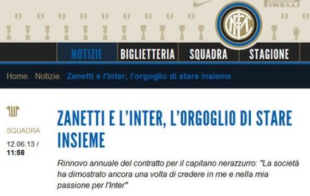 国米官网续约萨内蒂网页