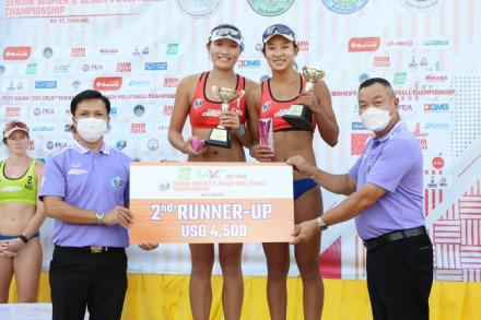 2022年亚洲女子沙排锦标赛摘铜牌