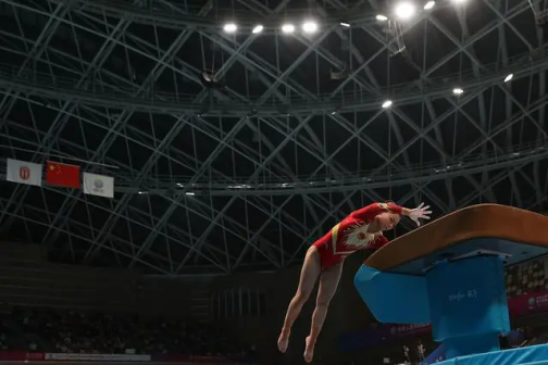 虞琳敏在比赛中