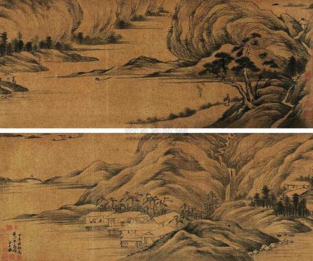 《湖光山色》卷- 方大猷 金陵天渡楼收藏