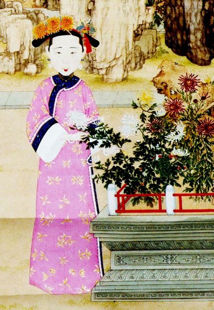 《喜溢秋庭图》彤贵妃部分